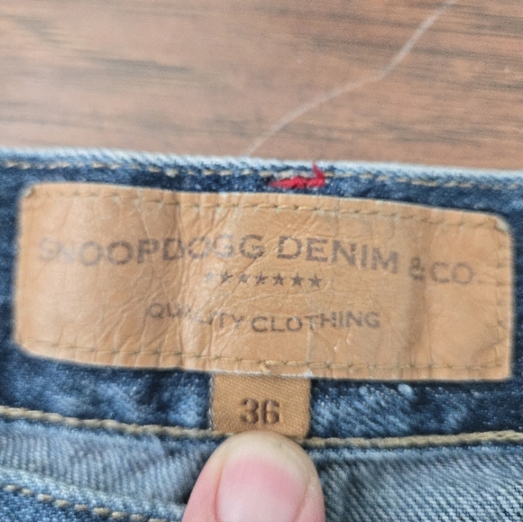 Vintage Snoop Dogg Denim Jeans Mens Size 36x30 Wide Leg Baggy Loose Pants - Picture 4 of 7